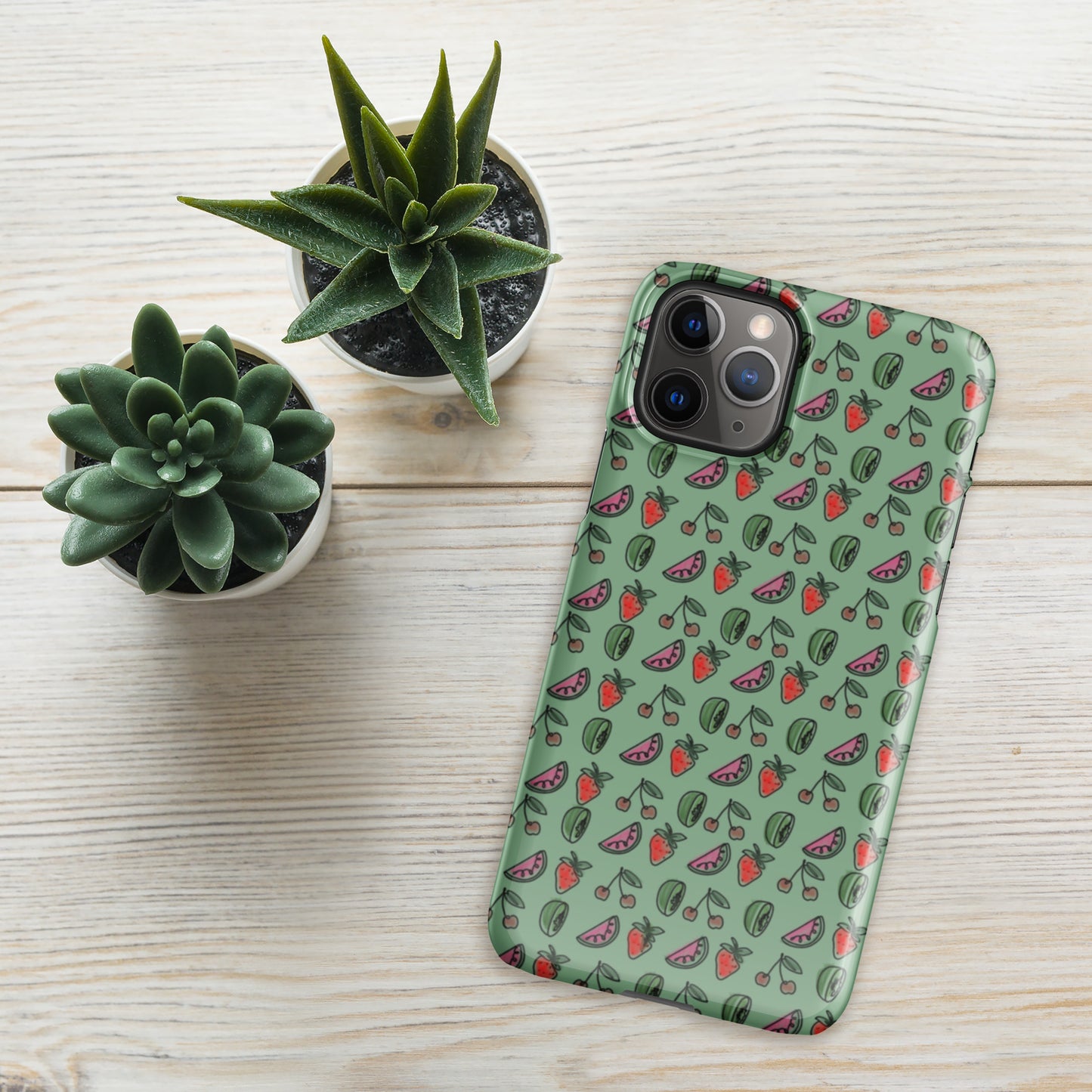 Green HS Fruitman phone case for iPhone
