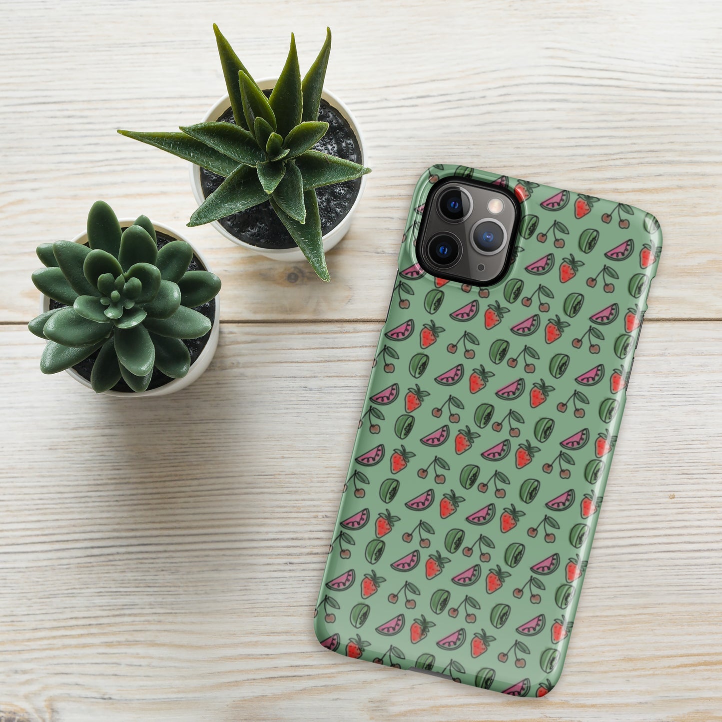 Green HS Fruitman phone case for iPhone
