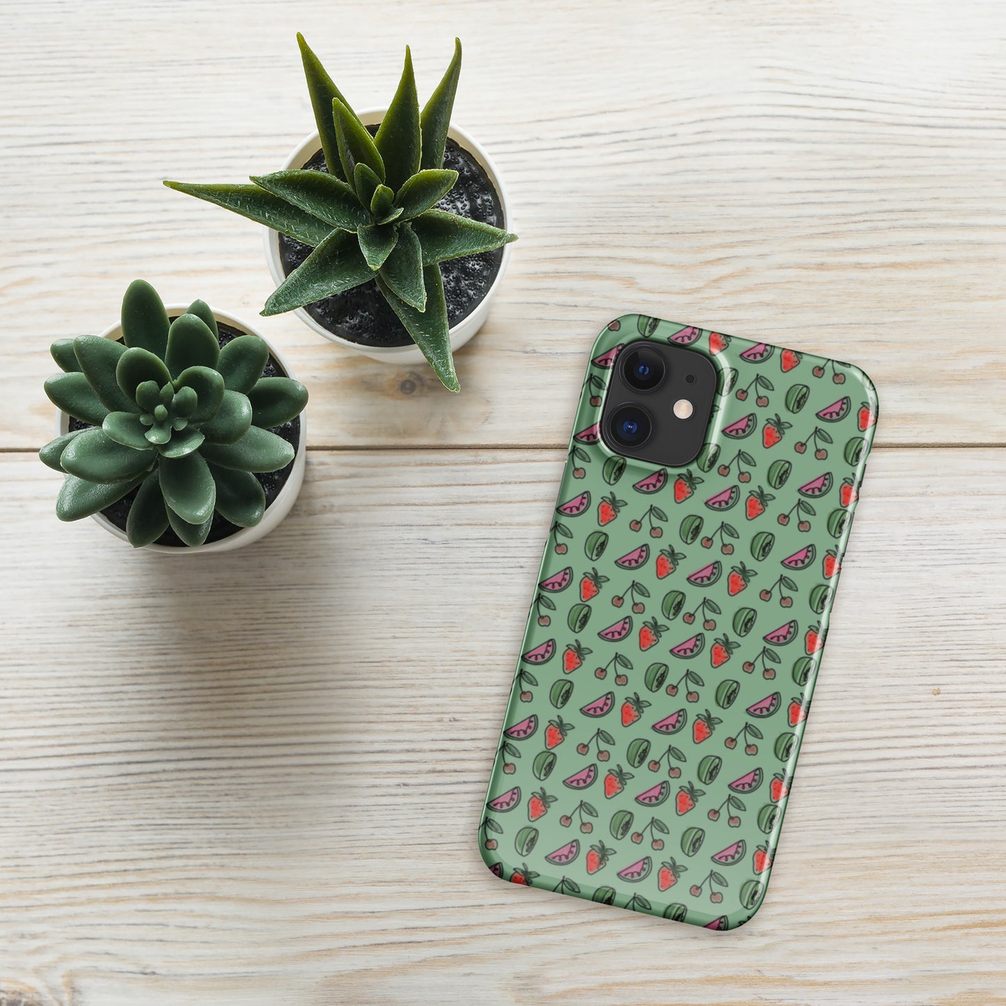 Green HS Fruitman phone case for iPhone
