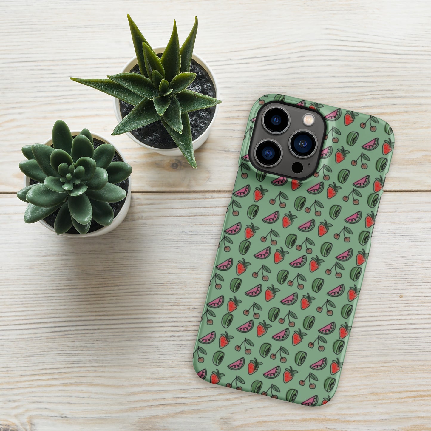 Green HS Fruitman phone case for iPhone