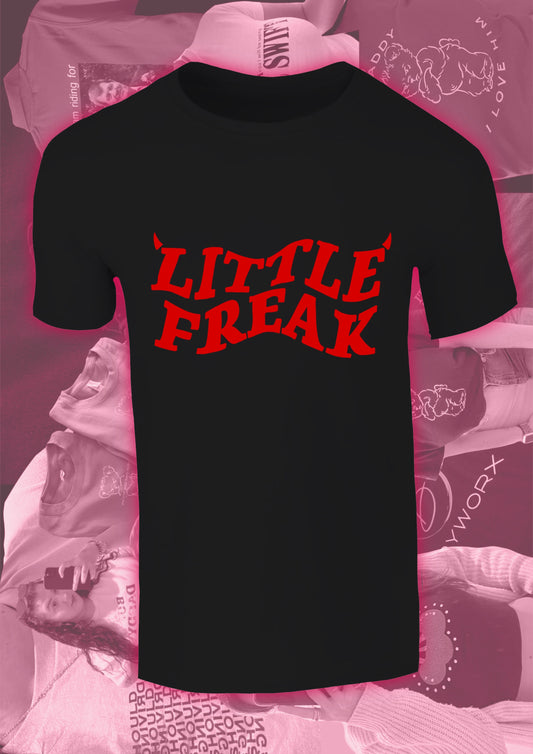 Little Freak Devil Horns T-shirt - Black and Red