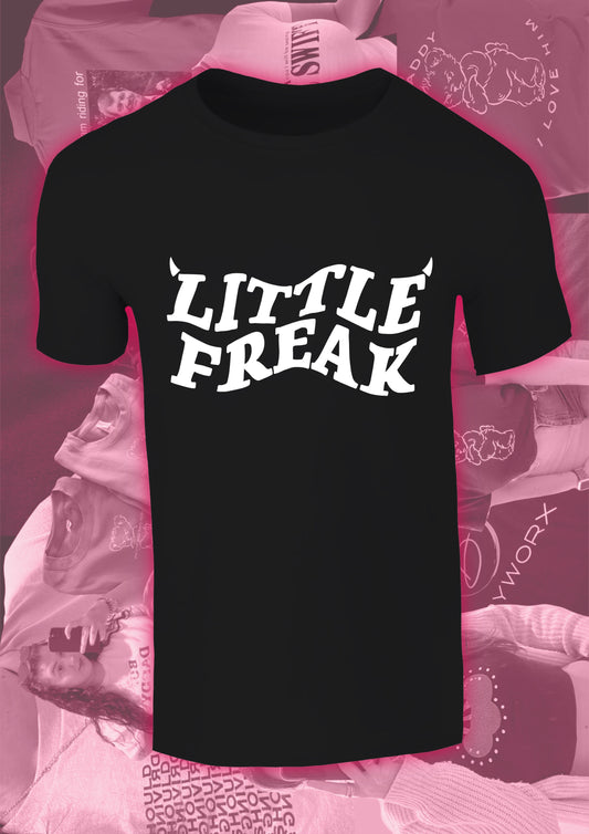 Little Freak Devil Horns T-shirt - Black and White