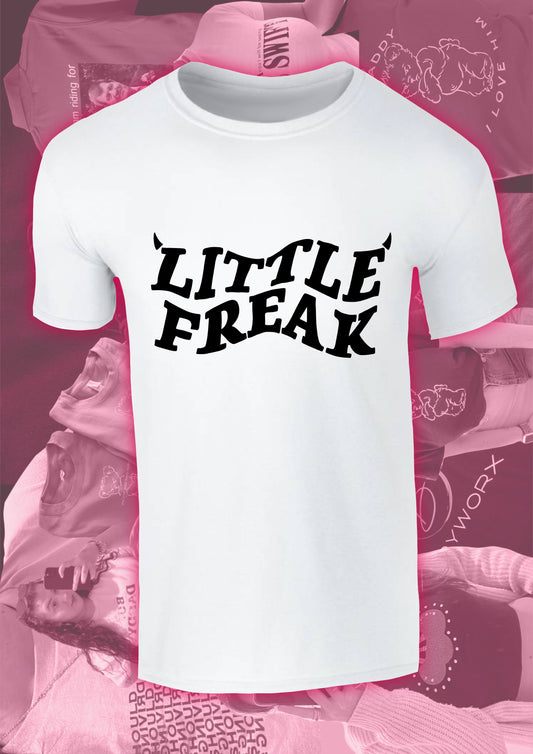 Little Freak Devil Horns T-shirt - White and Black