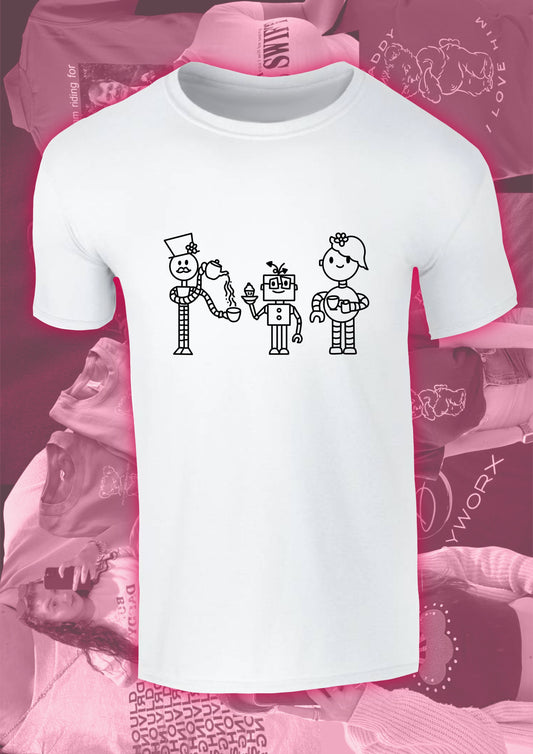 Tea with Cyborgs White T-shirt