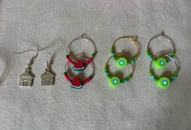 Handmade Earrings - Kiwi or House