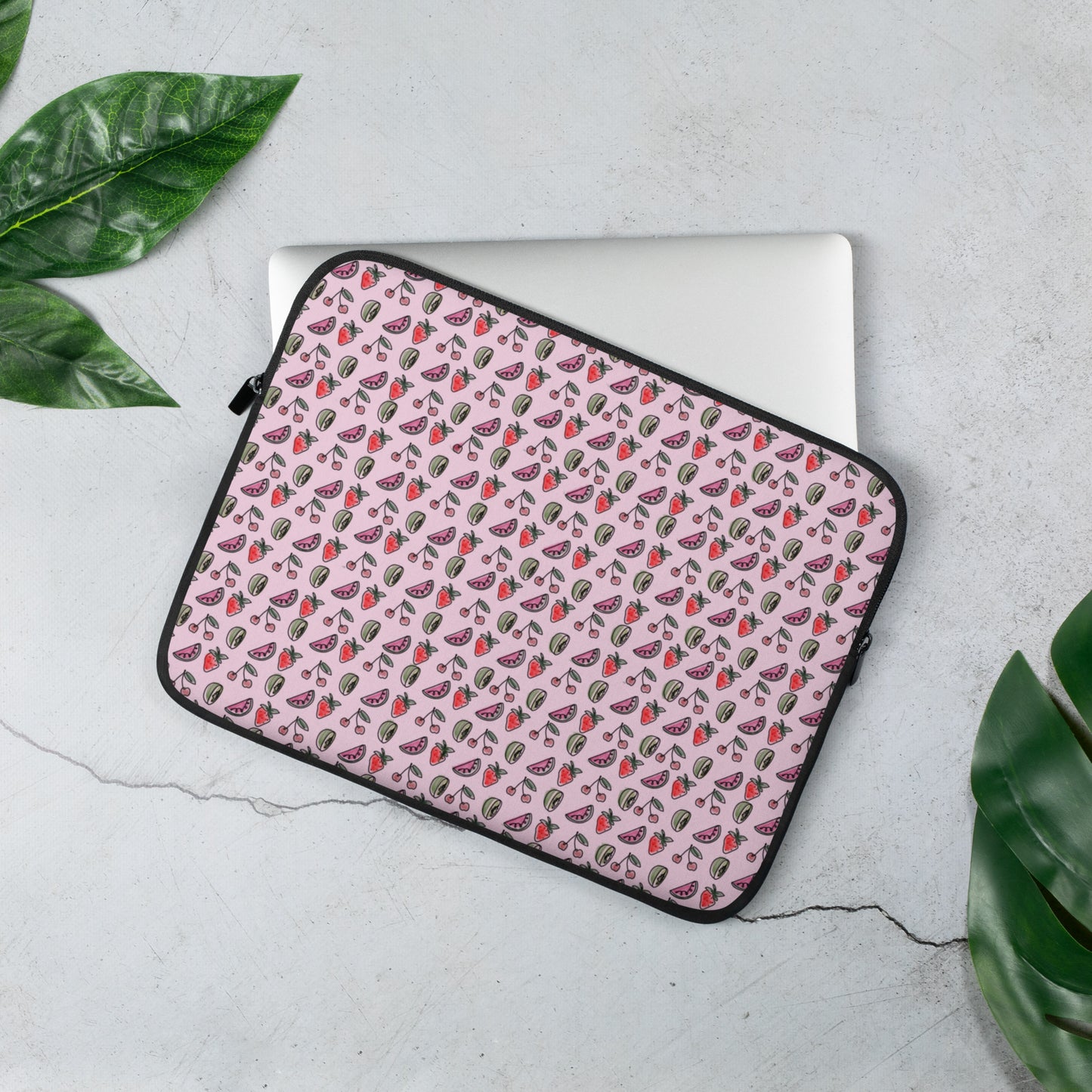 Pink HS Fruitman zip case for laptops 13"-15"