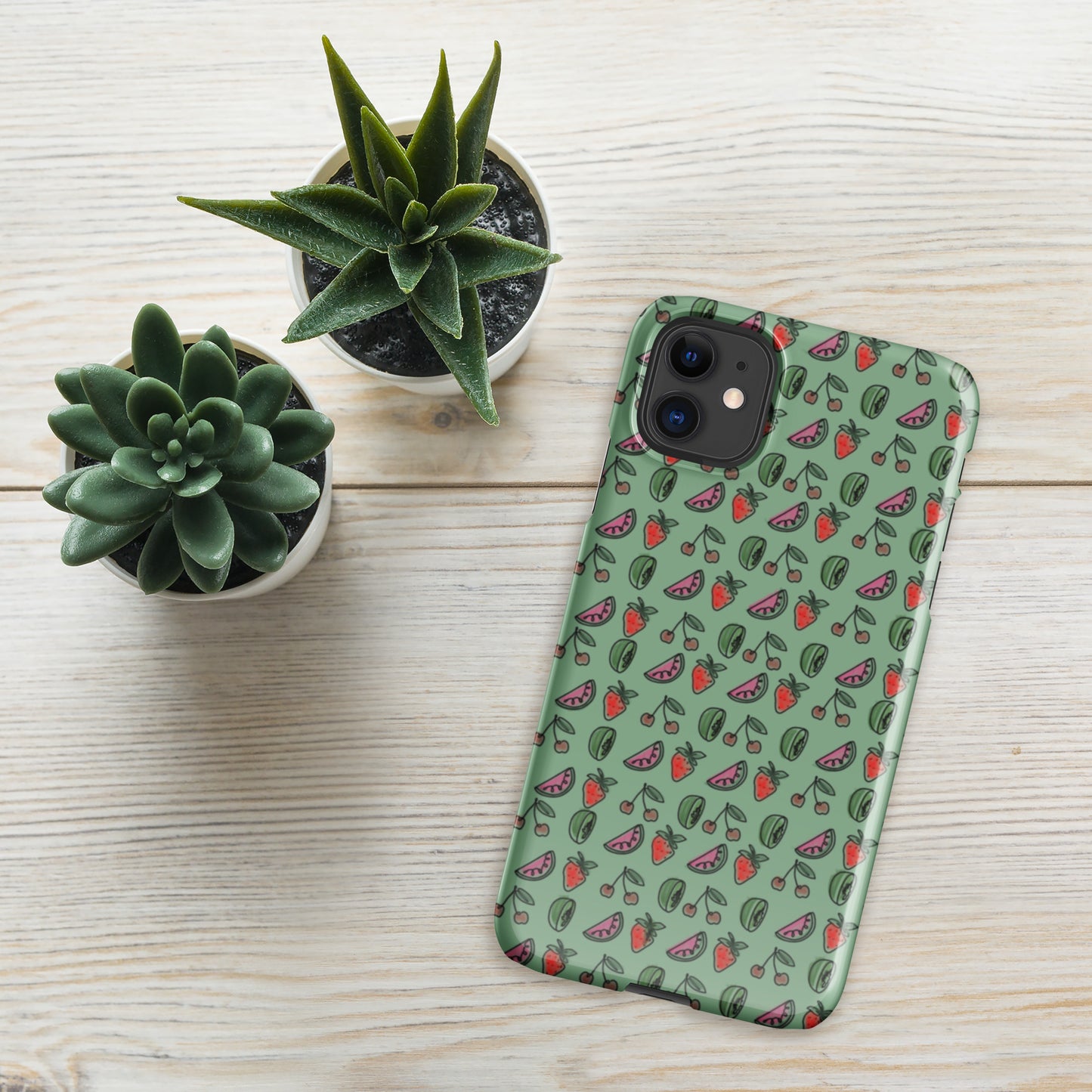 Green HS Fruitman phone case for iPhone