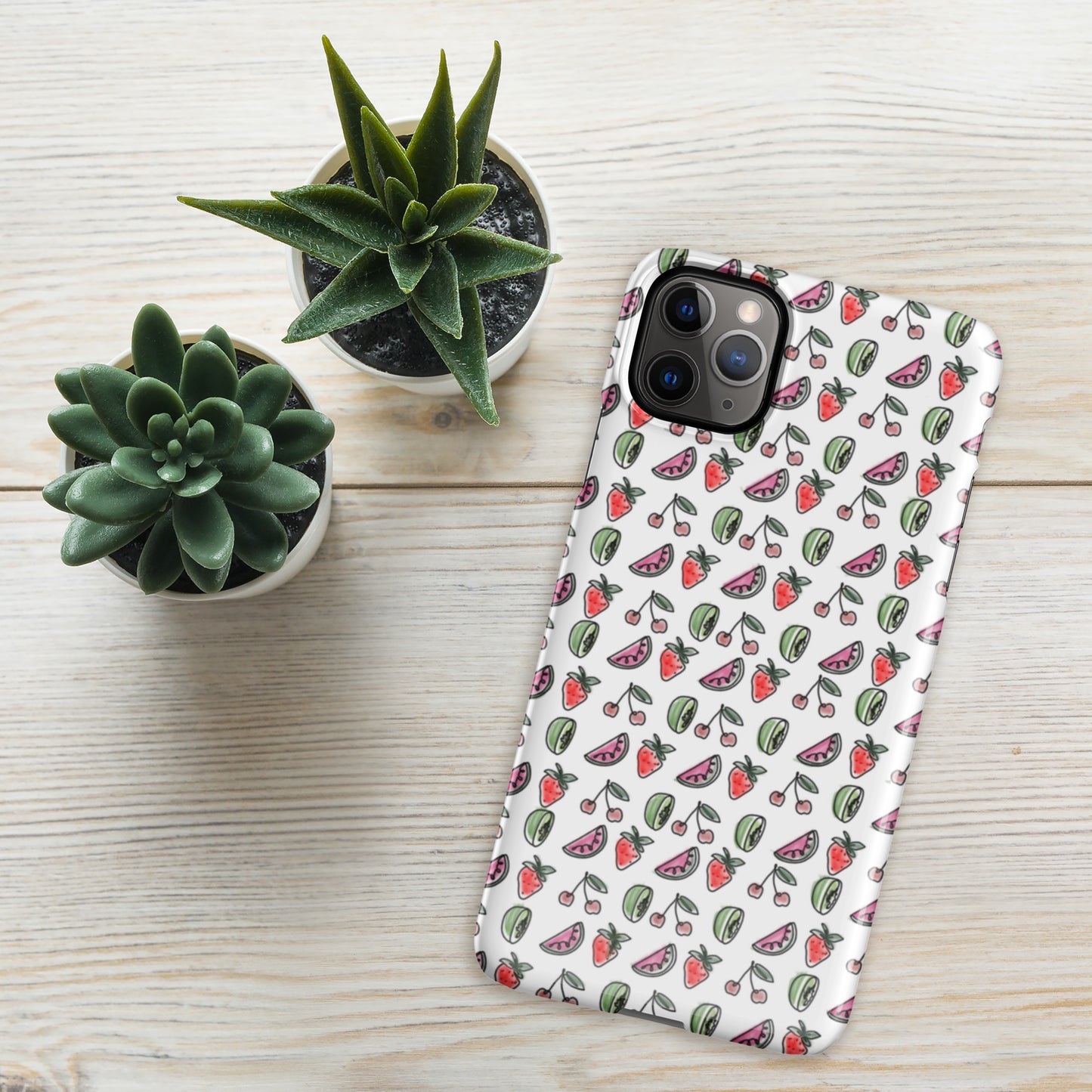 White HS Fruitman phone case for iPhone