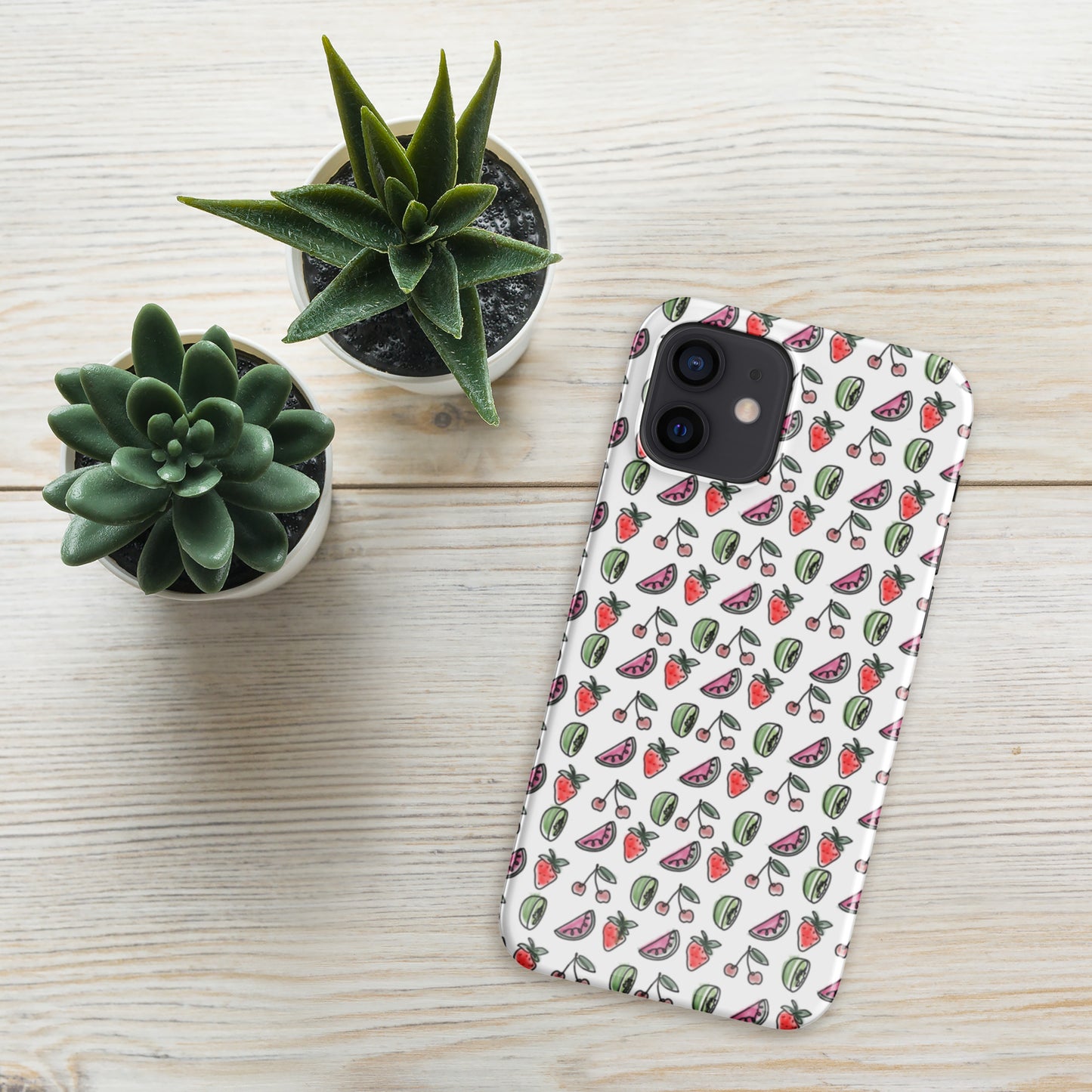 White HS Fruitman phone case for iPhone