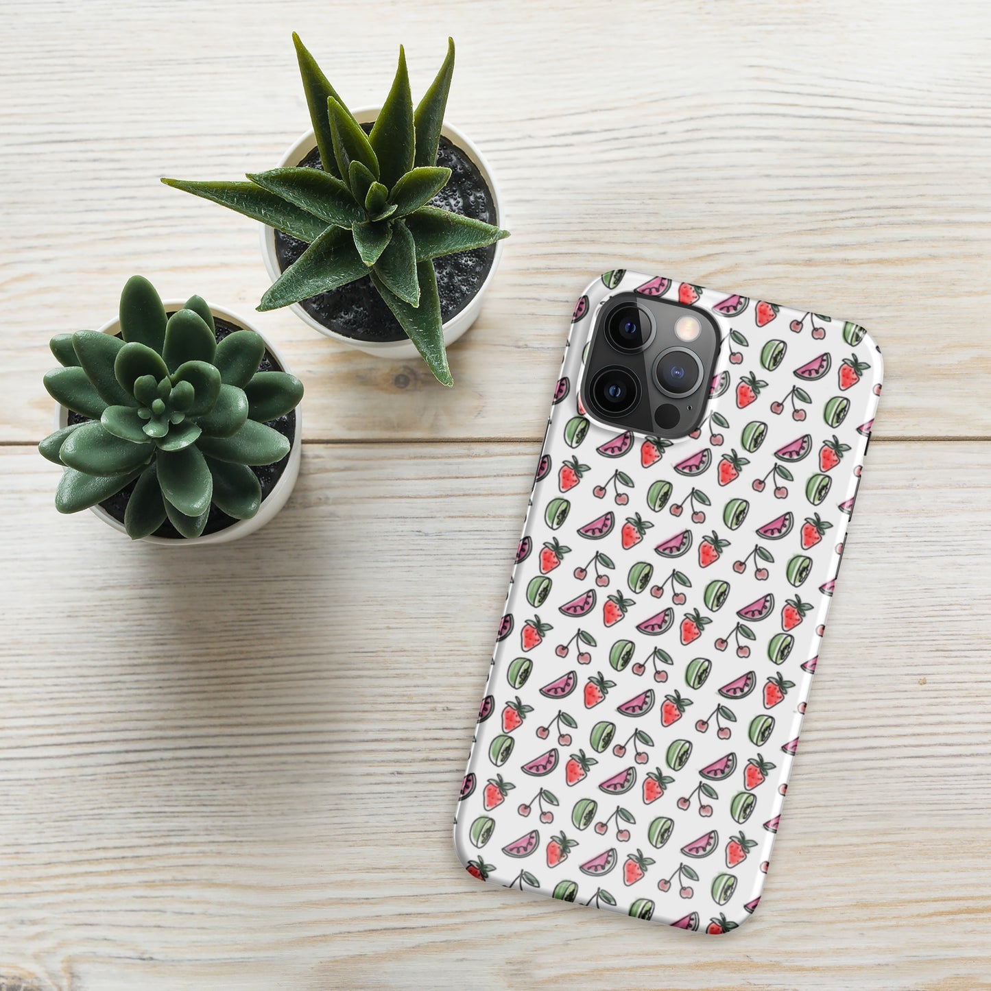 White HS Fruitman phone case for iPhone