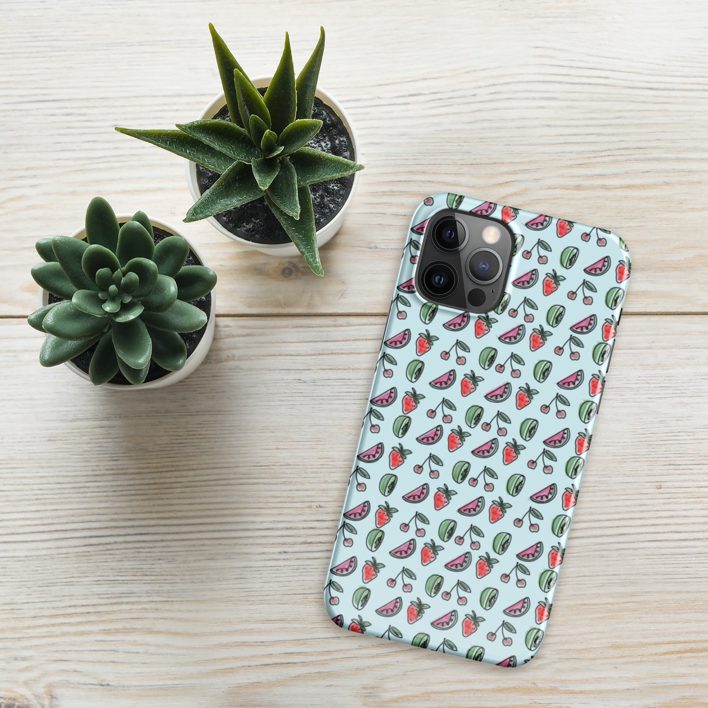 Blue HS Fruitman phone case for iPhone