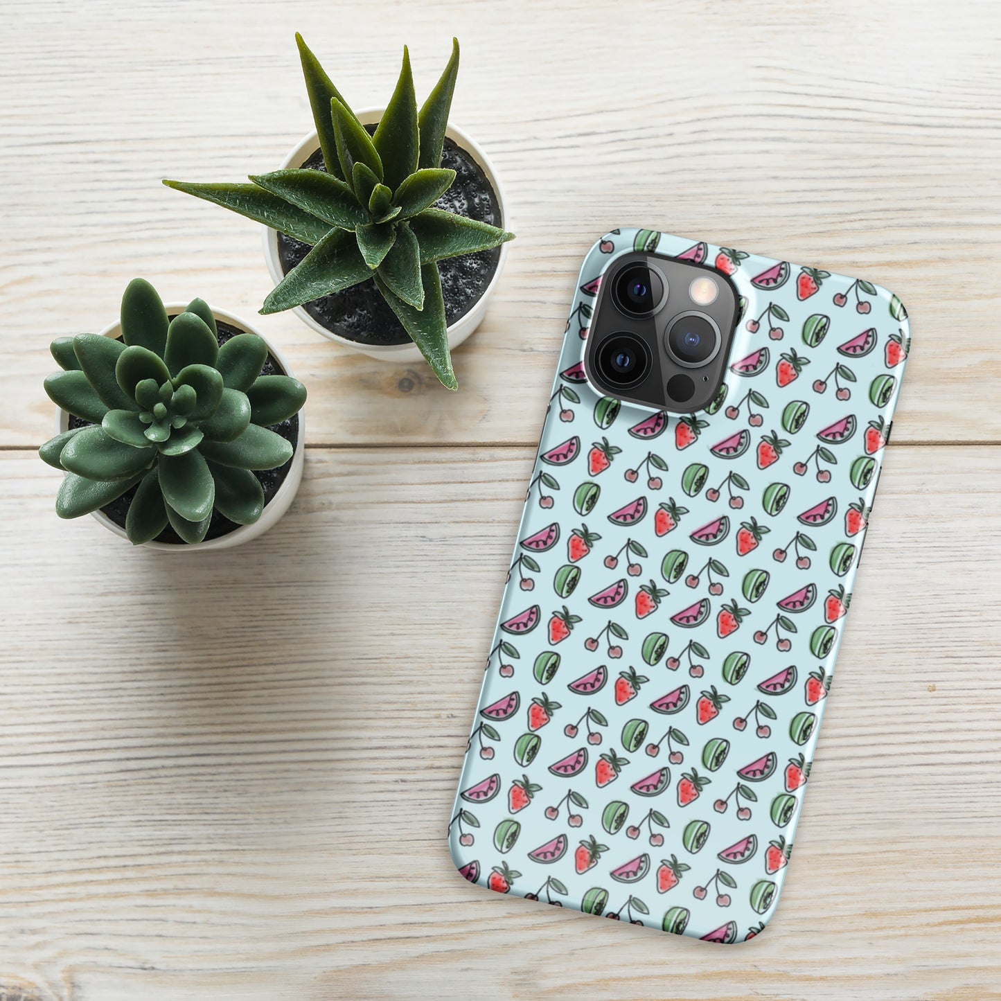 Blue HS Fruitman phone case for iPhone