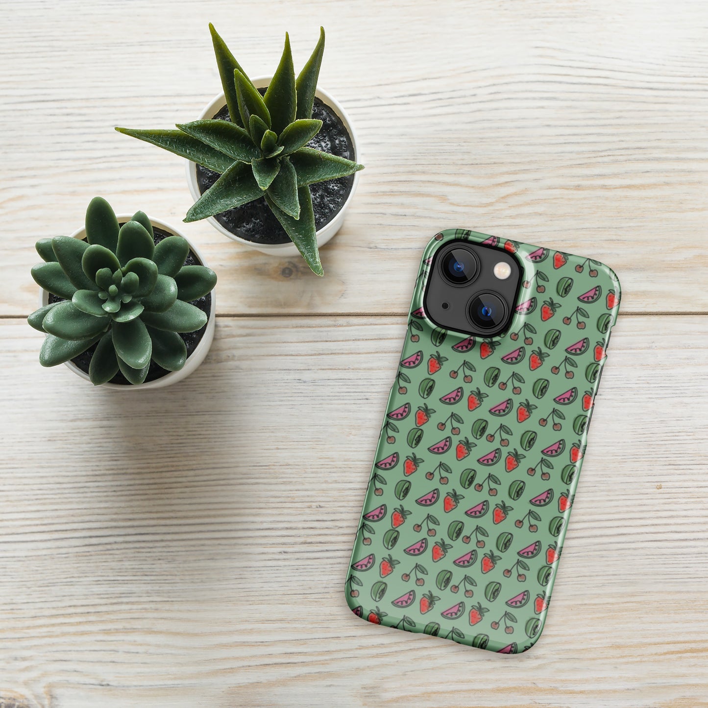 Green HS Fruitman phone case for iPhone