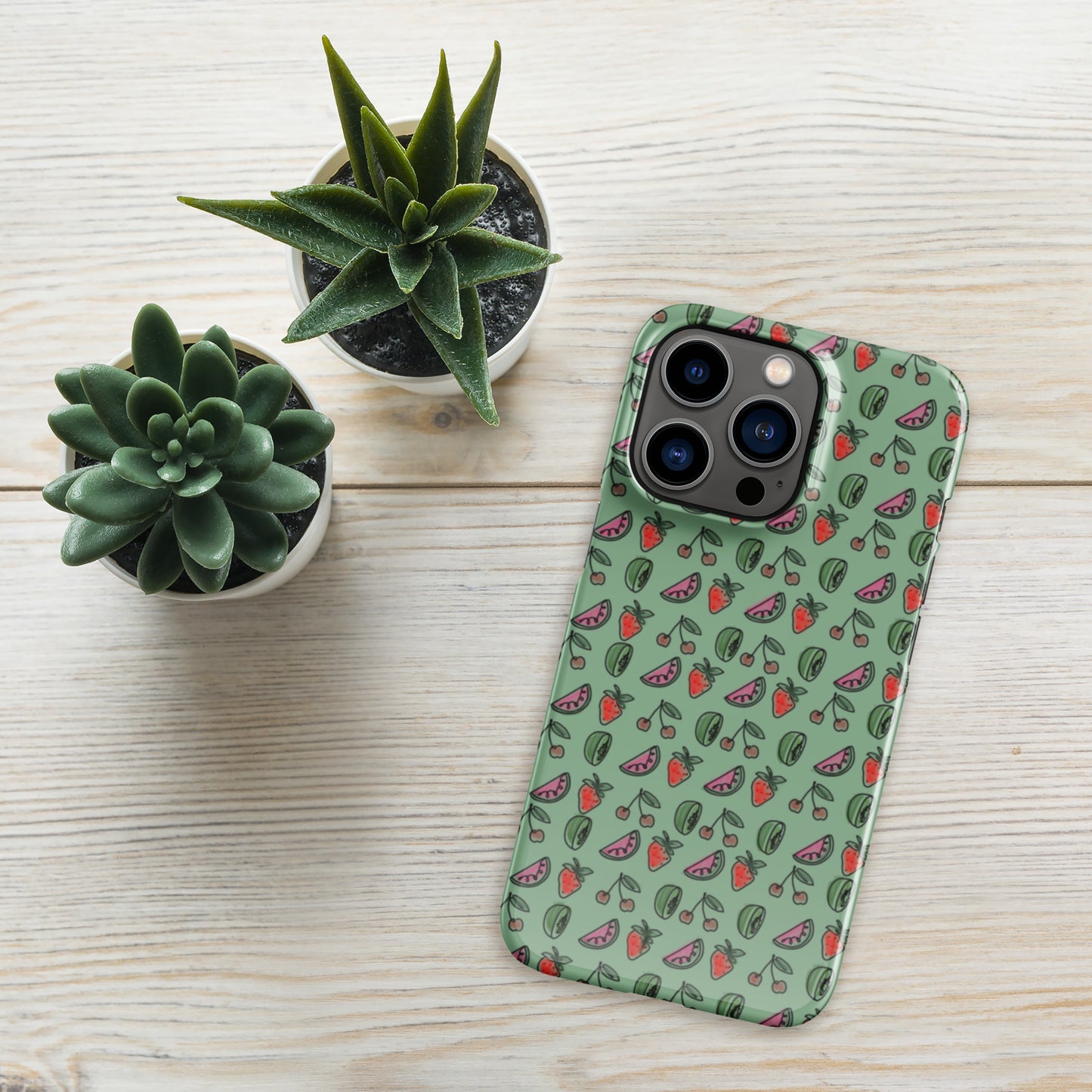 Green HS Fruitman phone case for iPhone