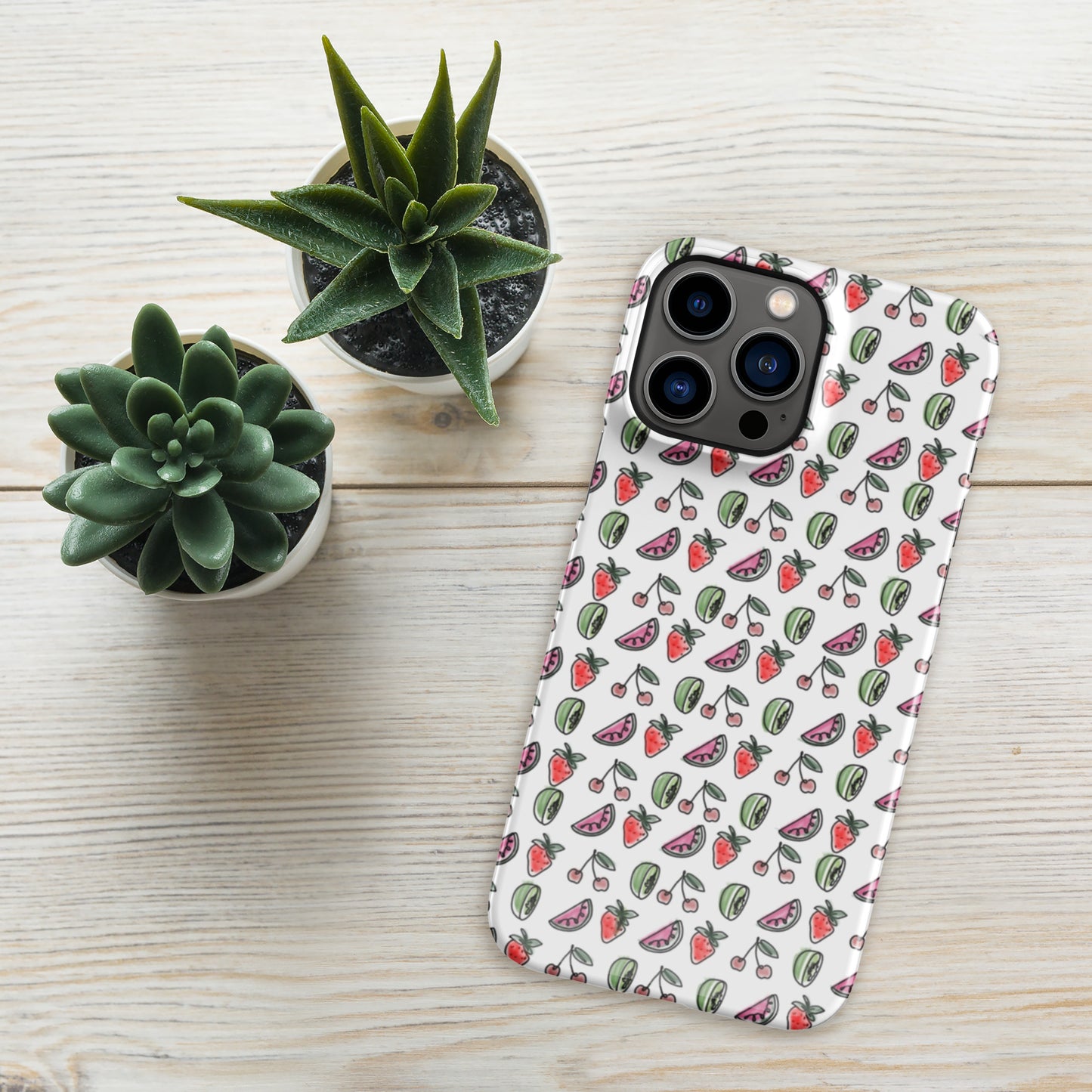 White HS Fruitman phone case for iPhone