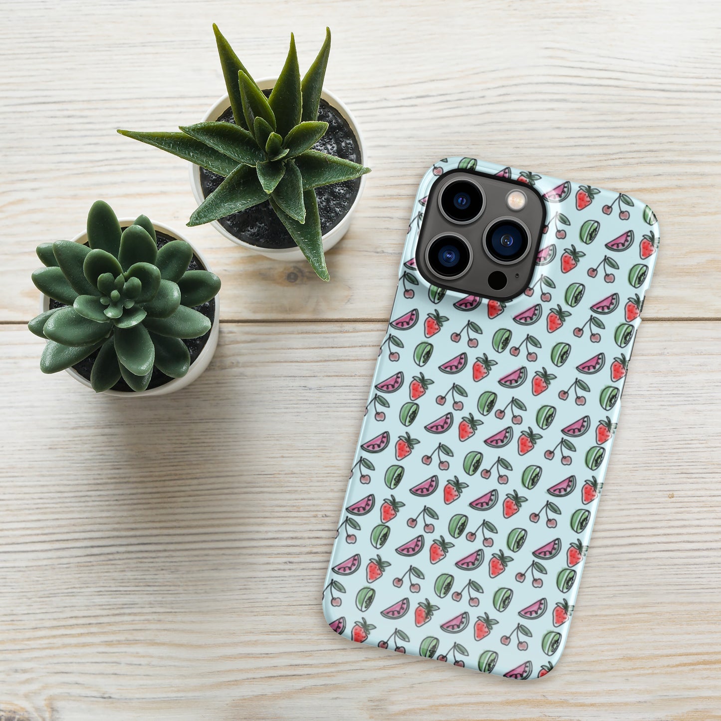 Blue HS Fruitman phone case for iPhone