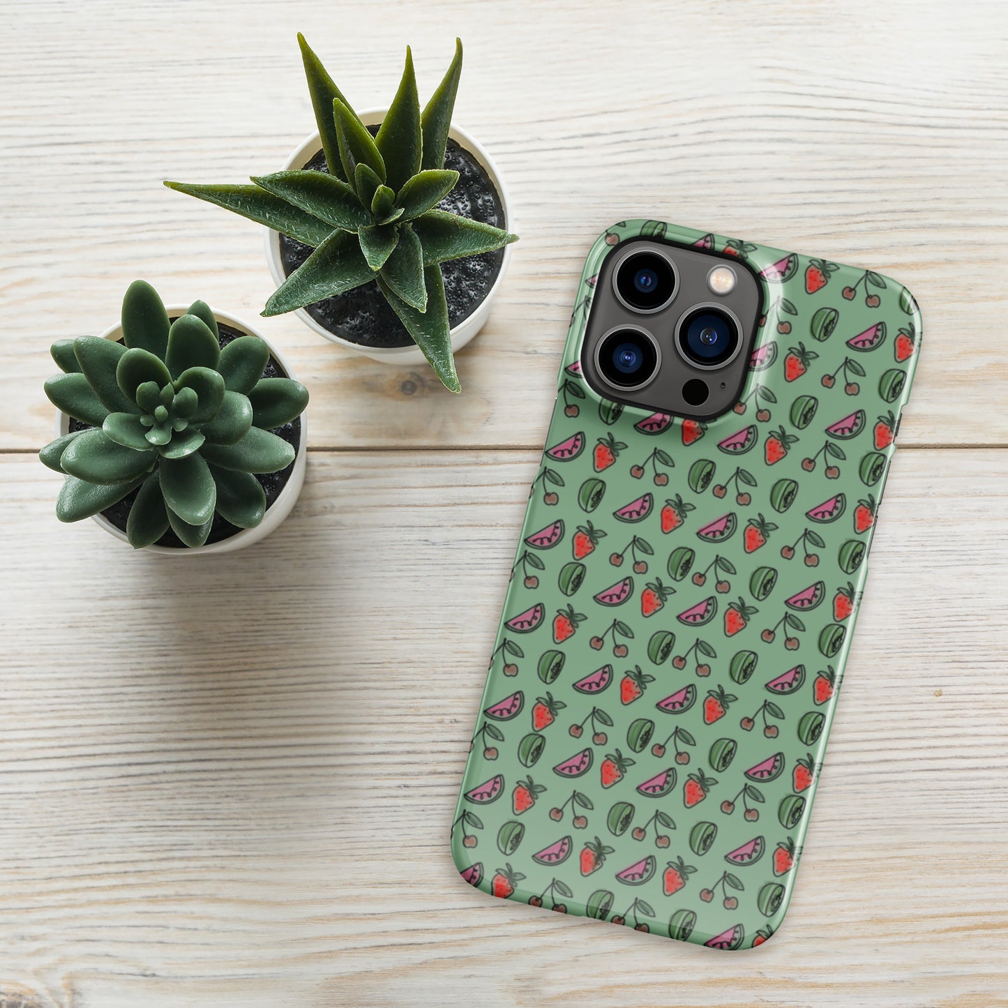 Green HS Fruitman phone case for iPhone