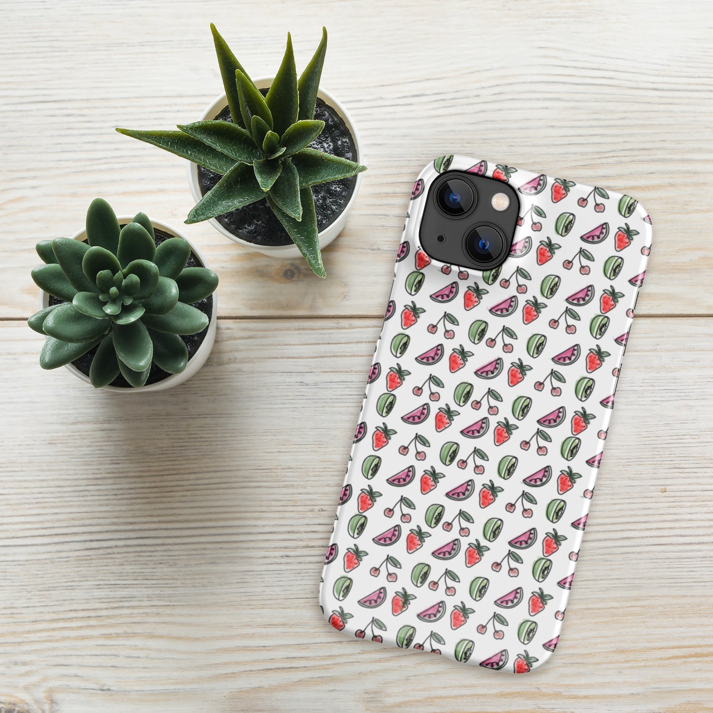 White HS Fruitman phone case for iPhone