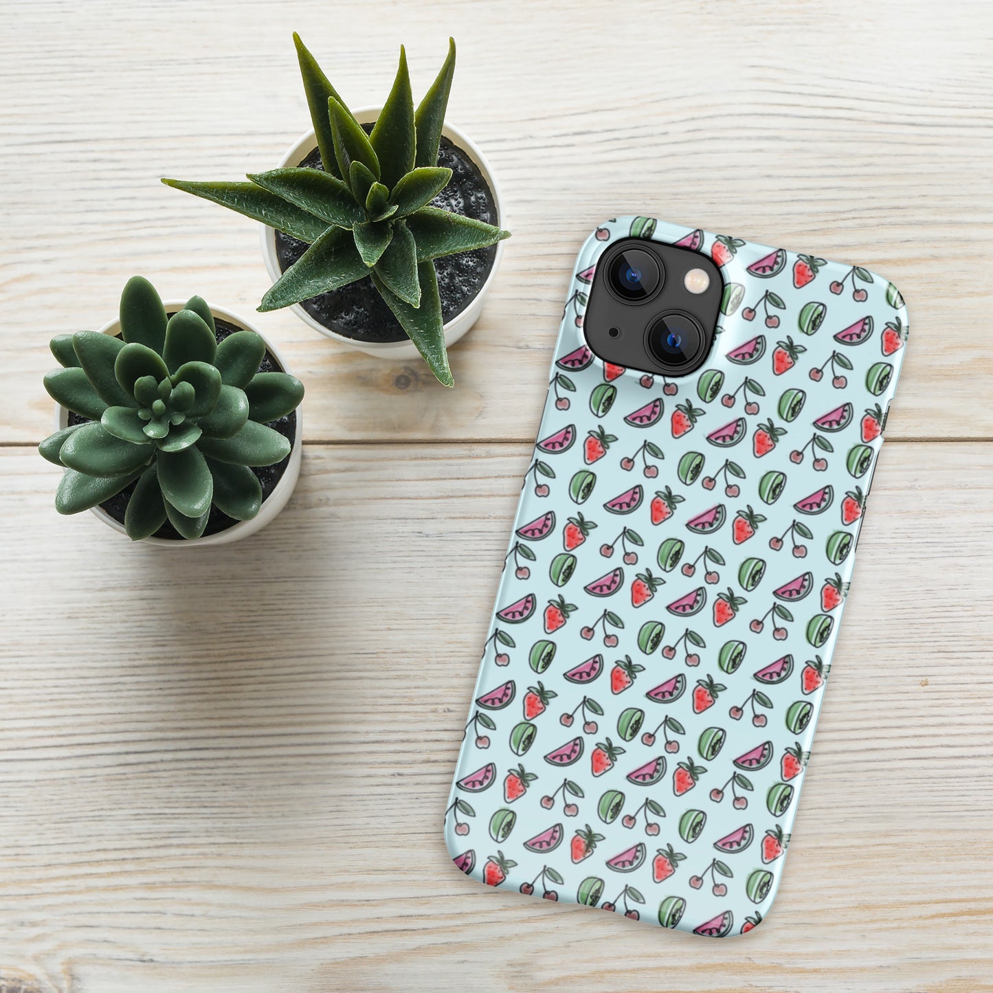 Blue HS Fruitman phone case for iPhone