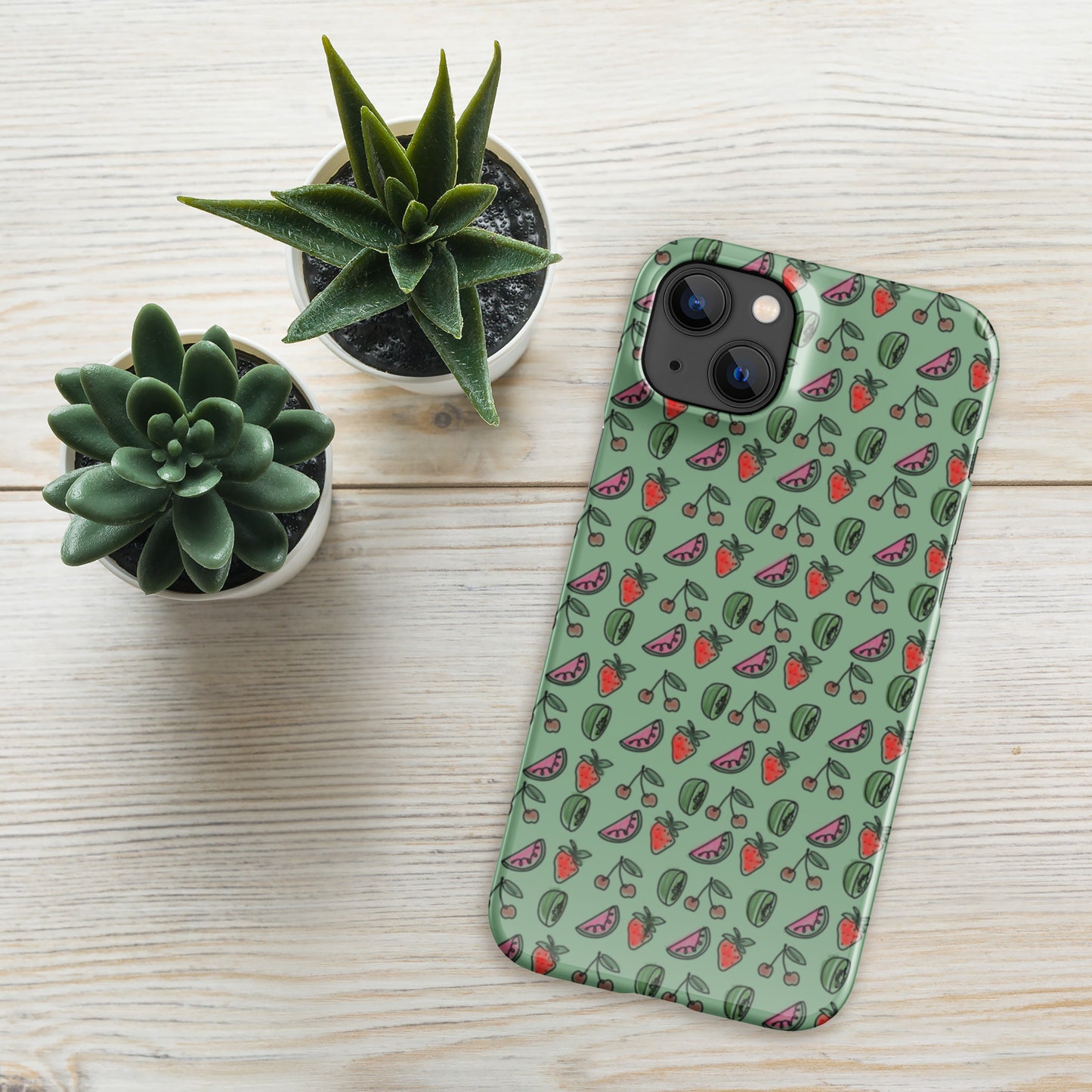 Green HS Fruitman phone case for iPhone