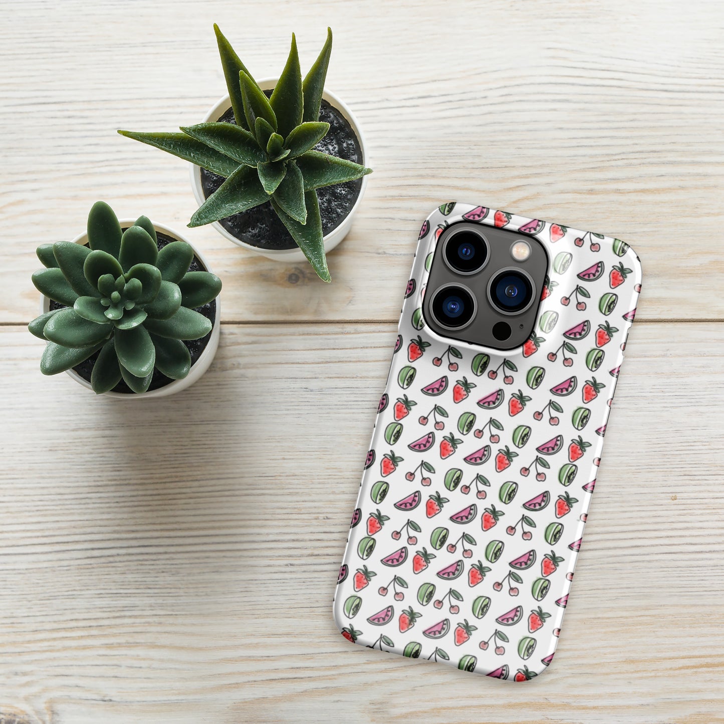 White HS Fruitman phone case for iPhone