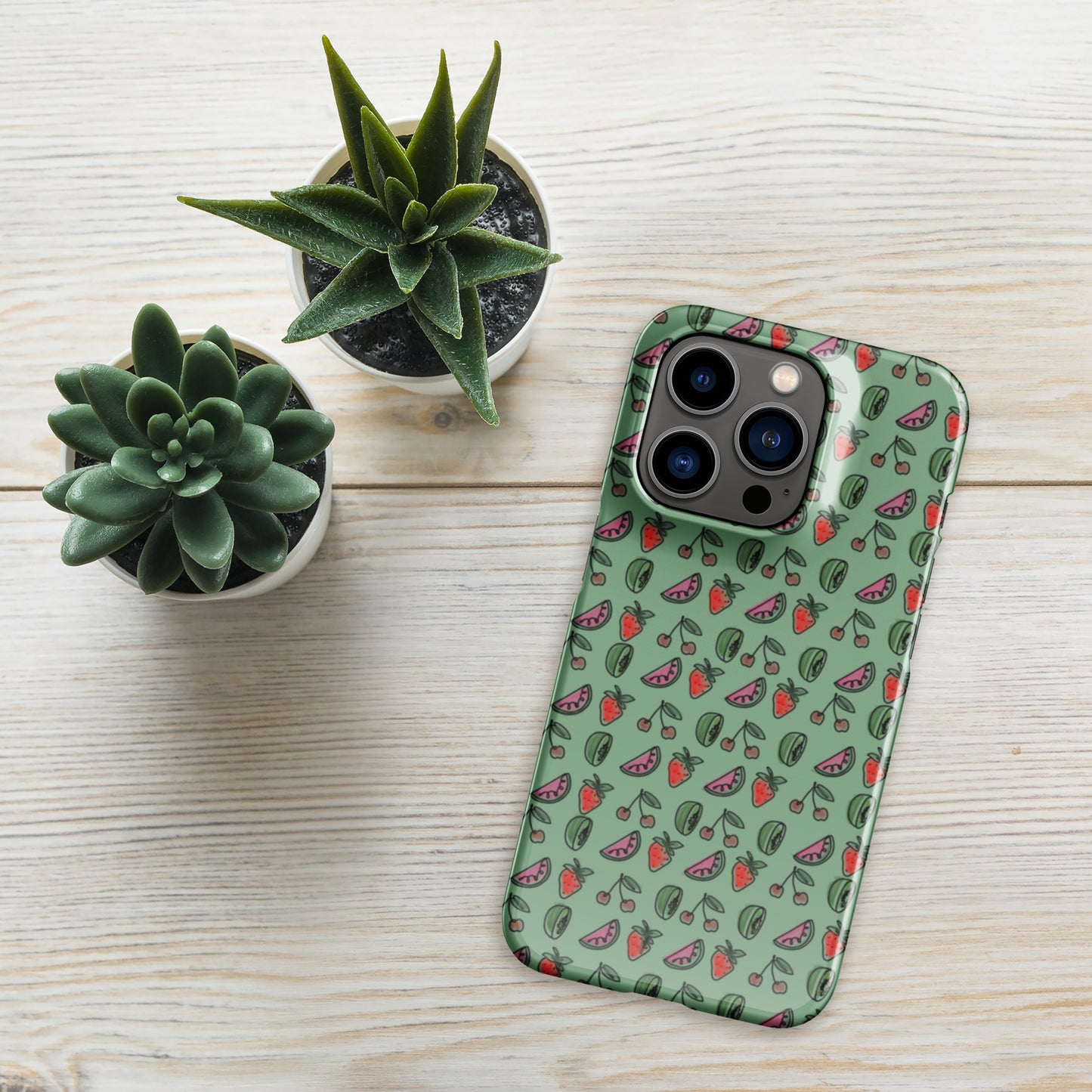 Green HS Fruitman phone case for iPhone