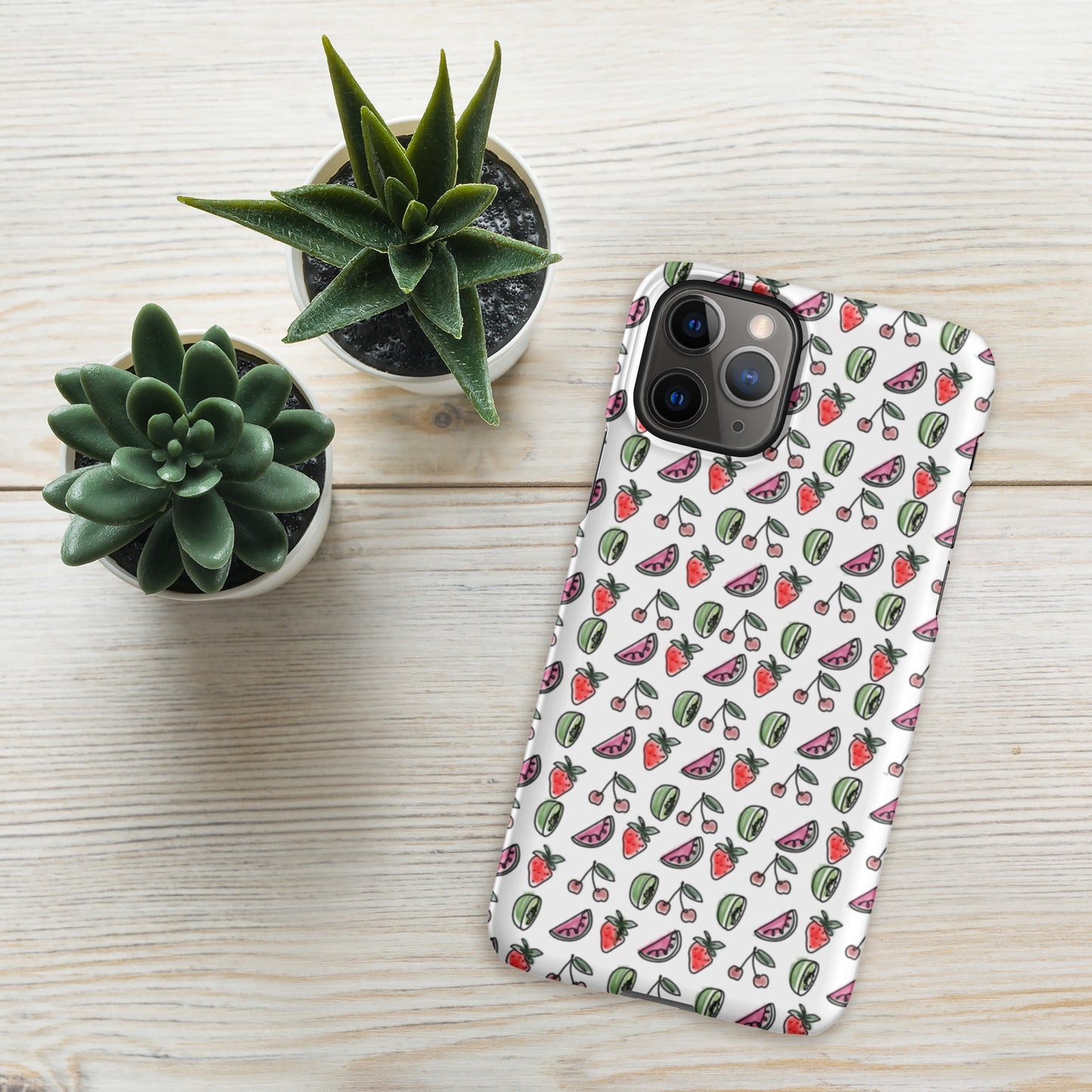 White HS Fruitman phone case for iPhone