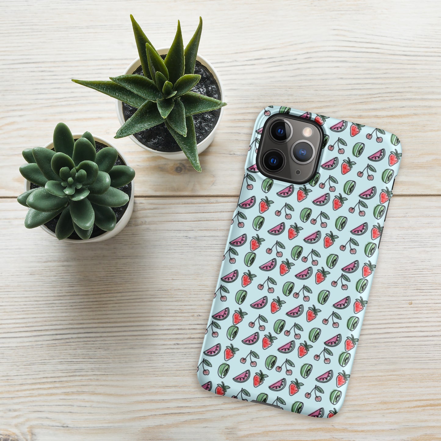 Blue HS Fruitman phone case for iPhone