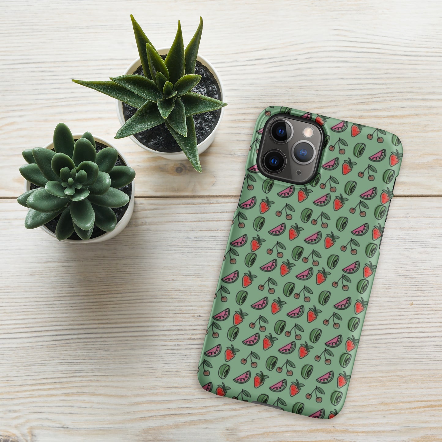 Green HS Fruitman phone case for iPhone