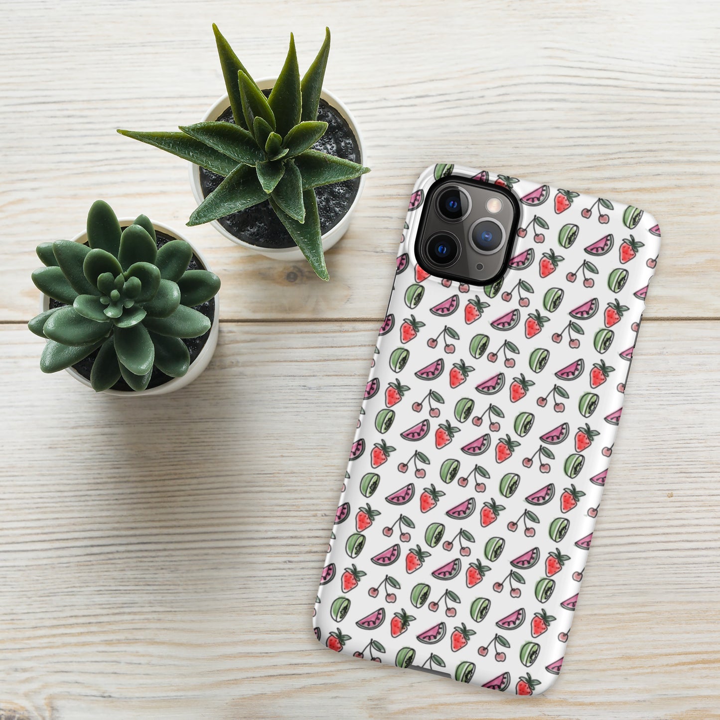 White HS Fruitman phone case for iPhone