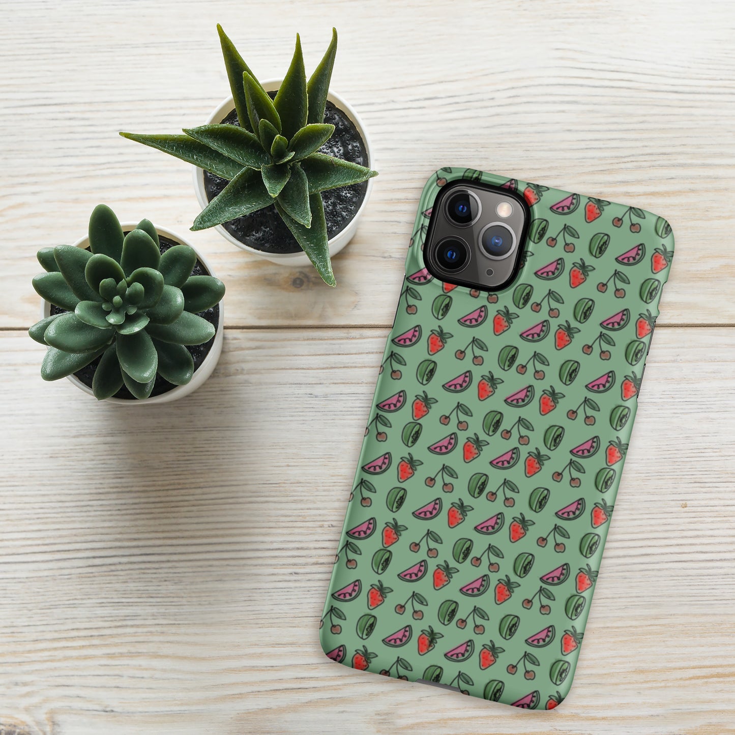 Green HS Fruitman phone case for iPhone