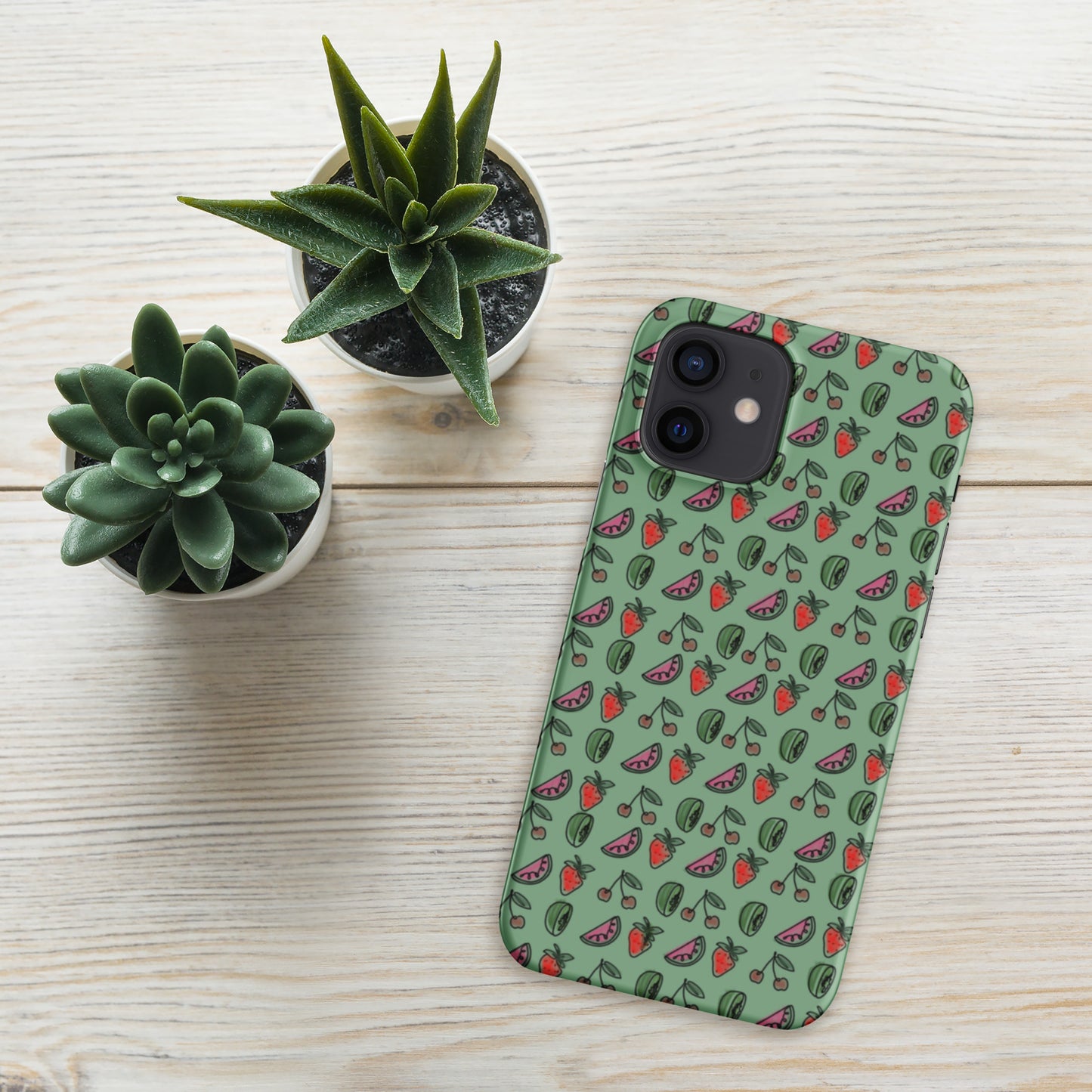 Green HS Fruitman phone case for iPhone