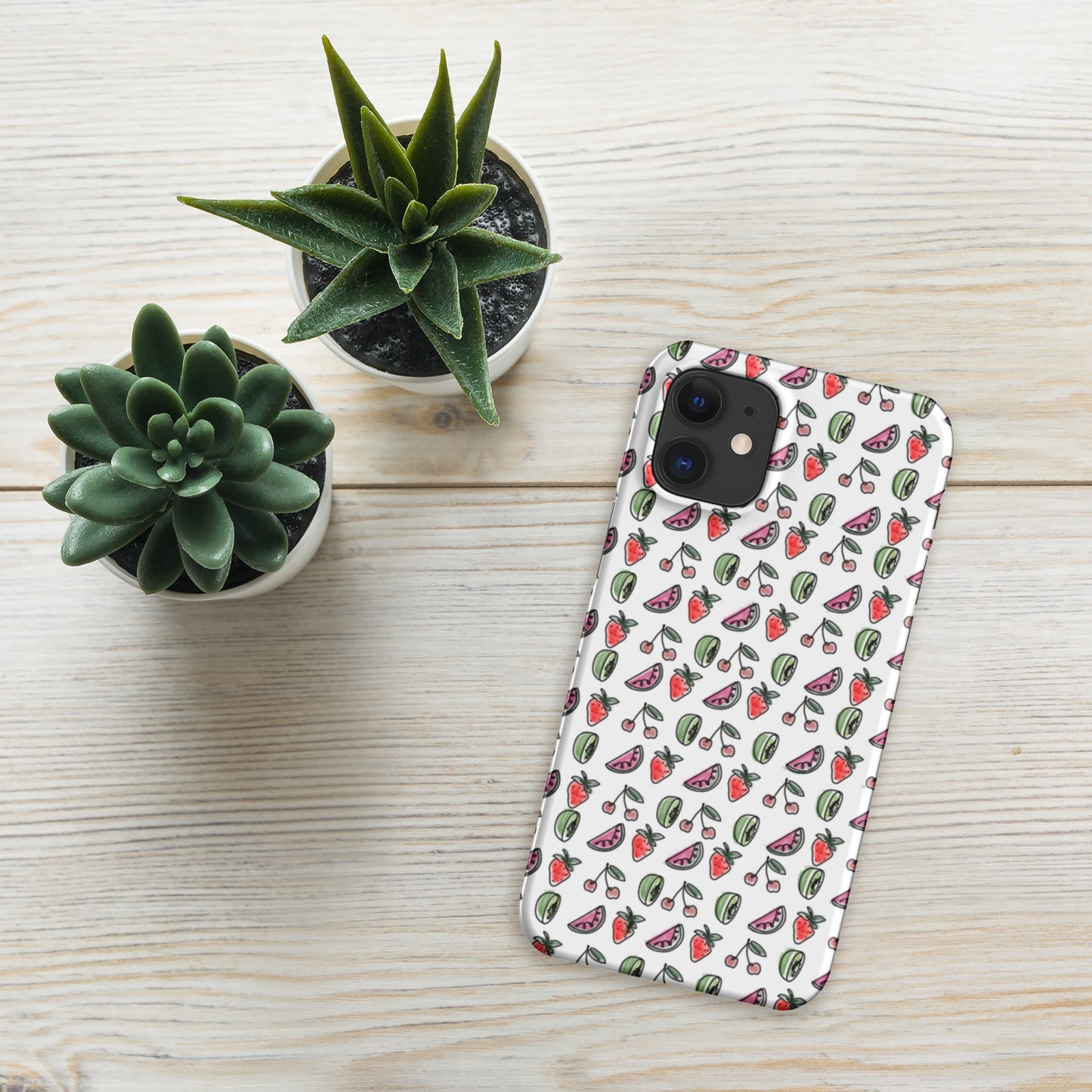 White HS Fruitman phone case for iPhone