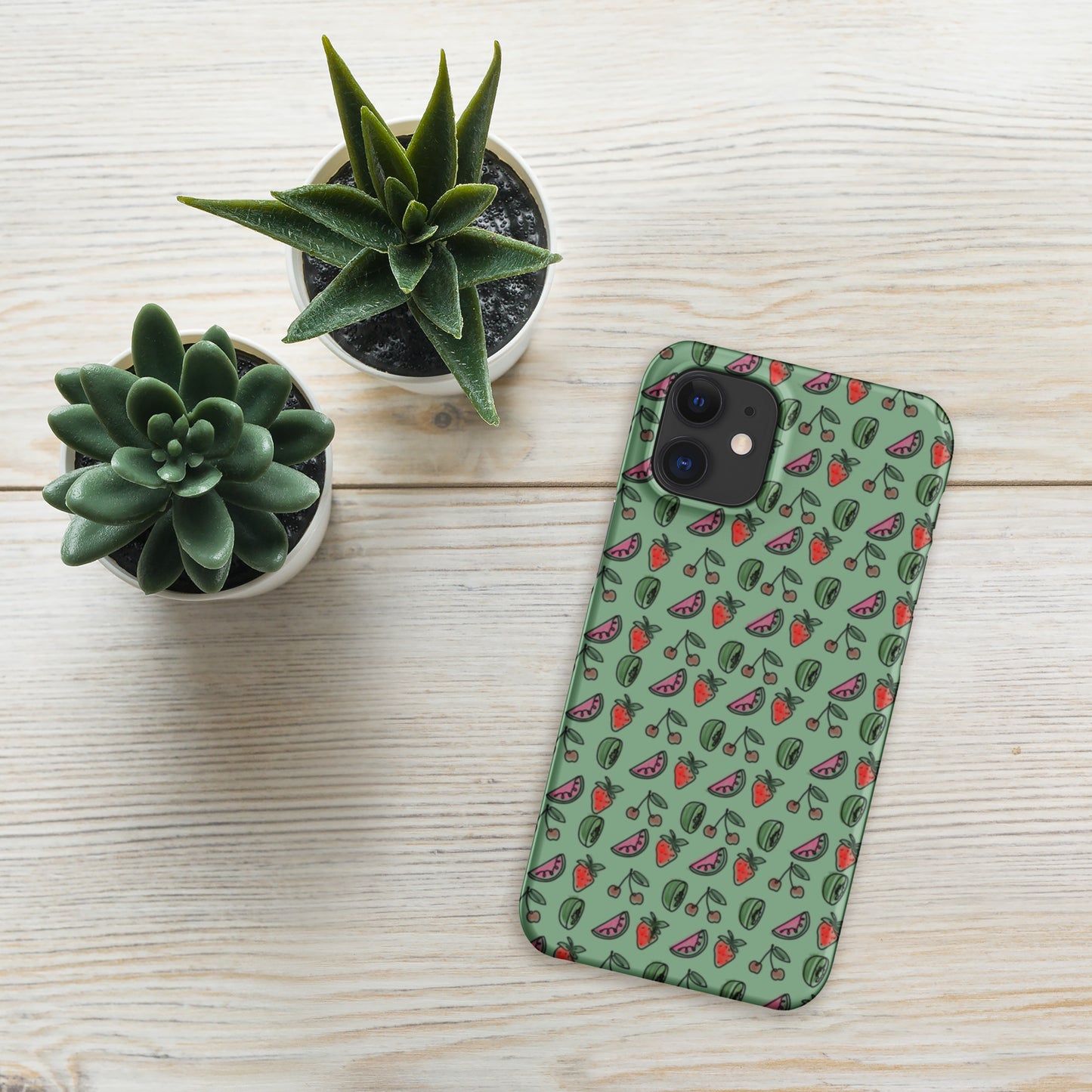 Green HS Fruitman phone case for iPhone