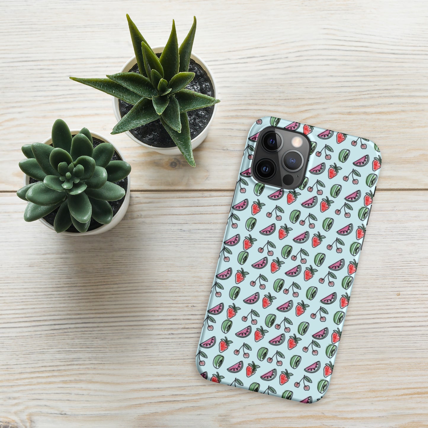 Blue HS Fruitman phone case for iPhone