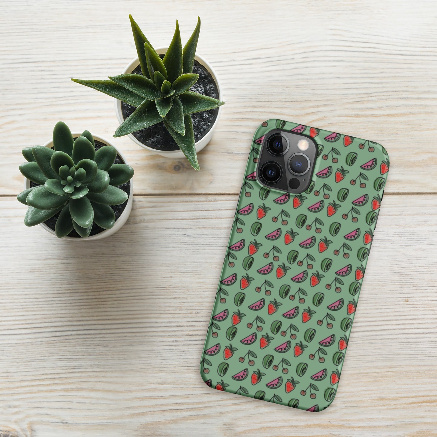 Green HS Fruitman phone case for iPhone