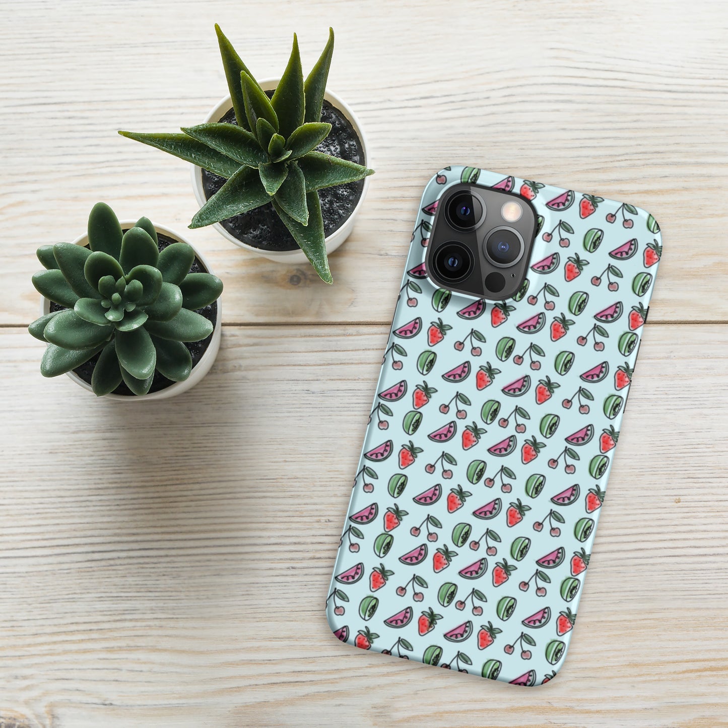 Blue HS Fruitman phone case for iPhone