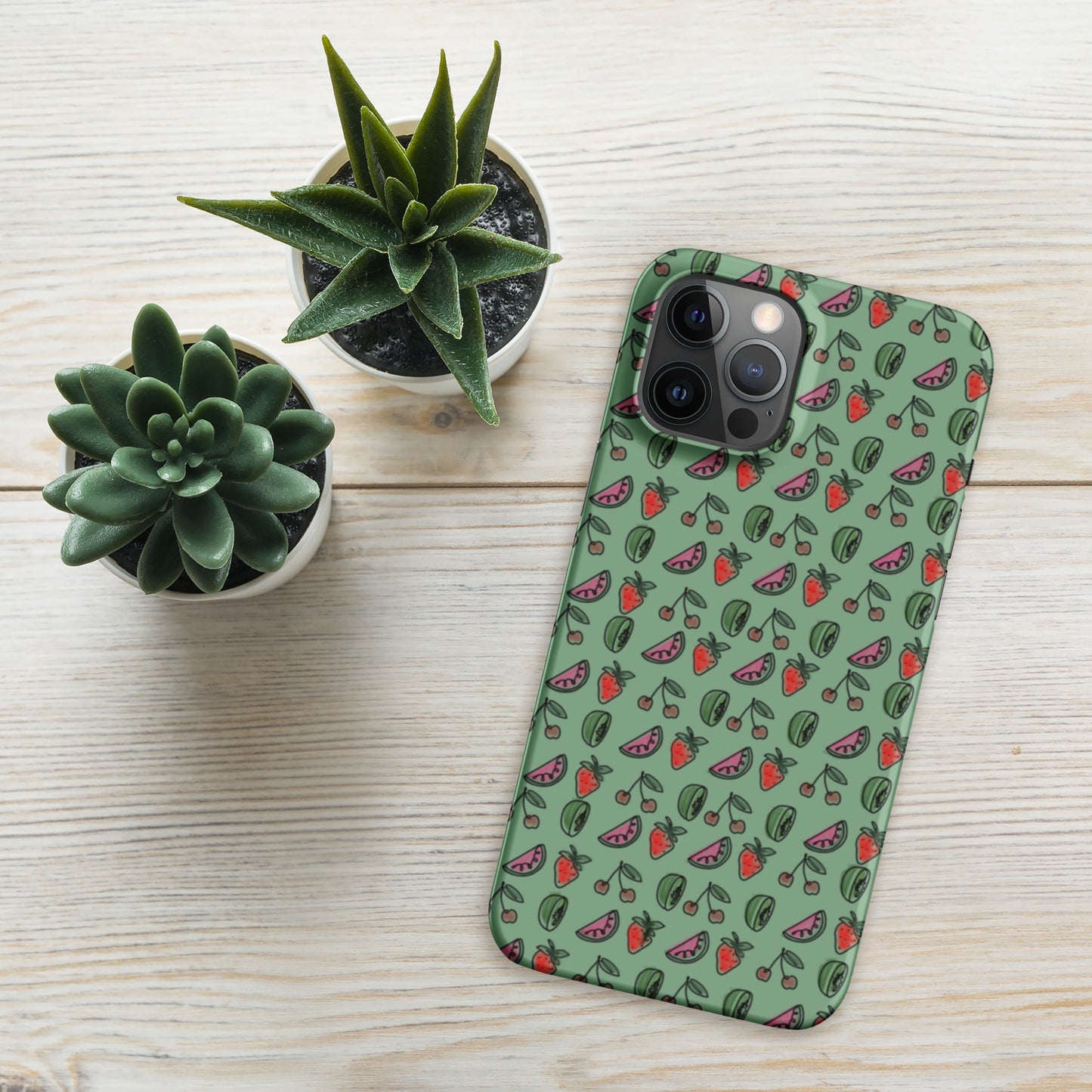 Green HS Fruitman phone case for iPhone