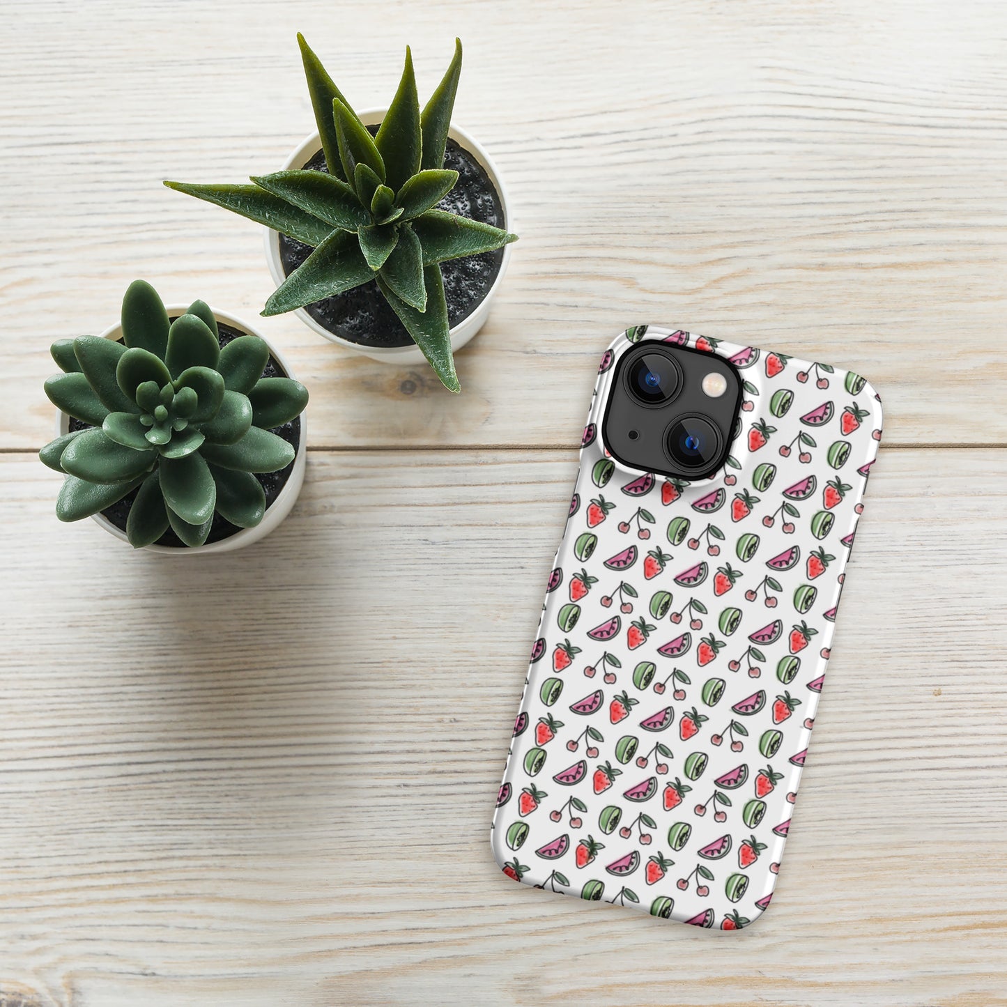 White HS Fruitman phone case for iPhone