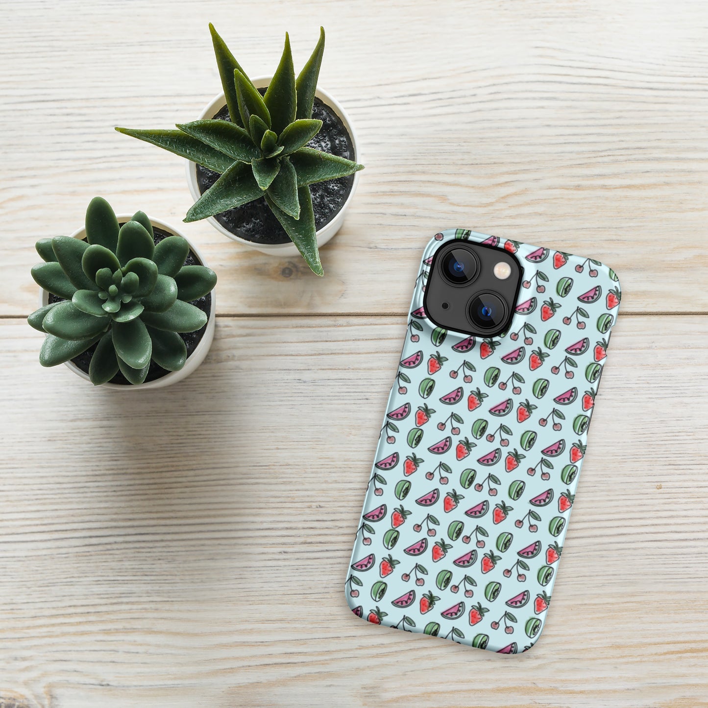 Blue HS Fruitman phone case for iPhone