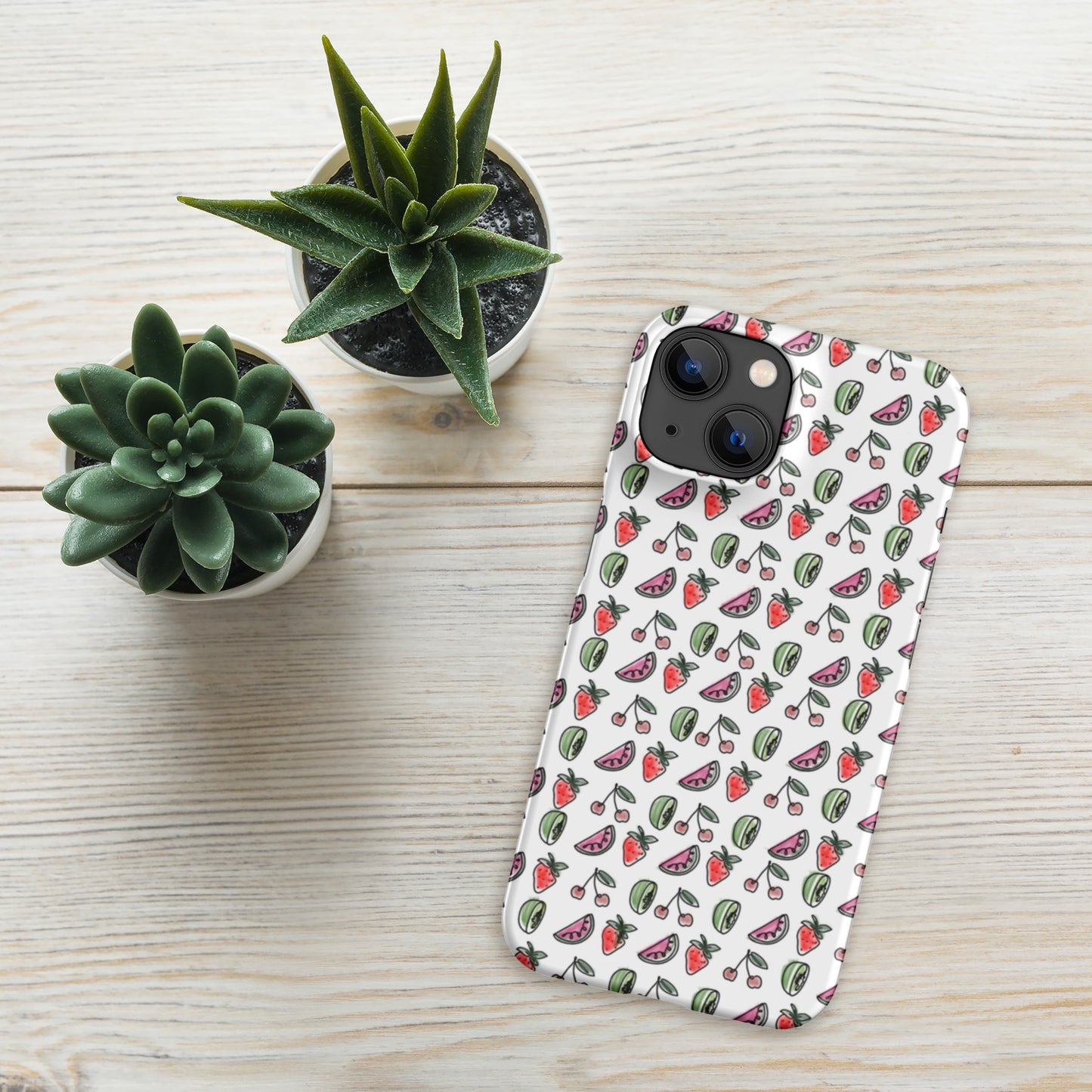 White HS Fruitman phone case for iPhone