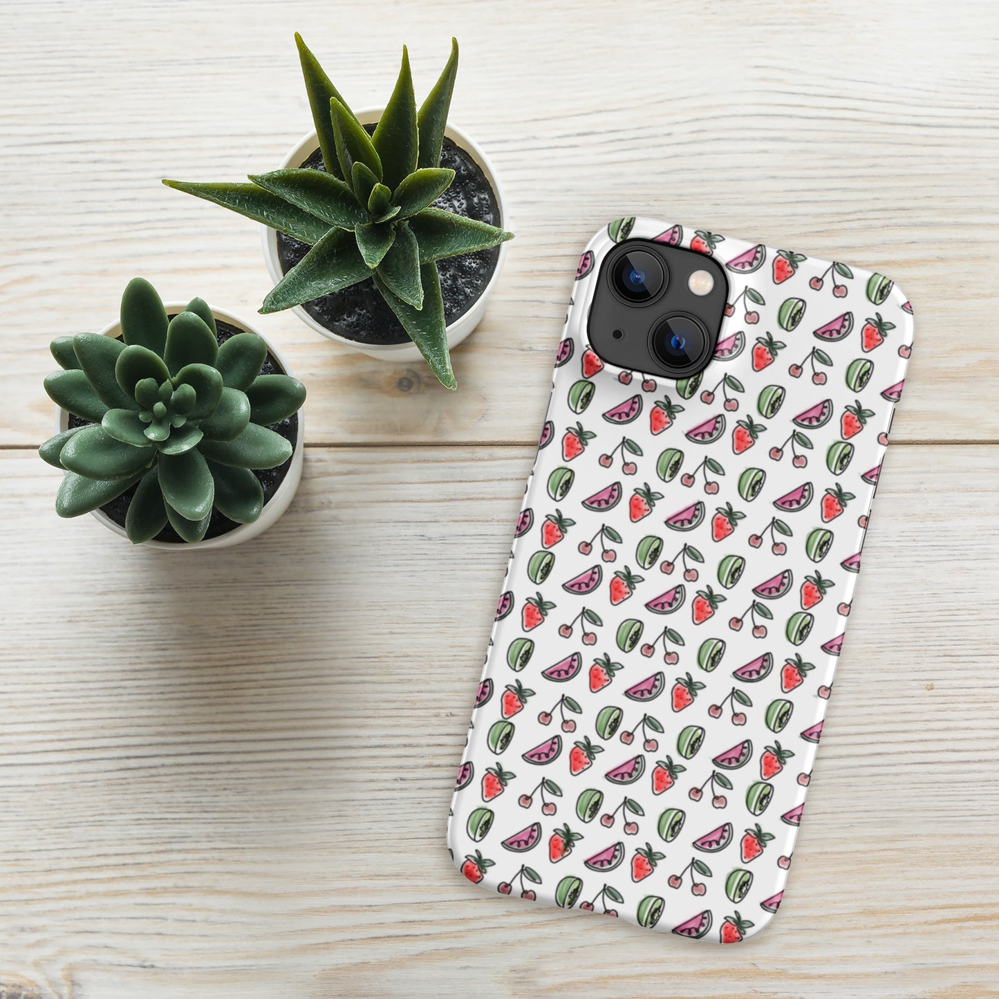 White HS Fruitman phone case for iPhone