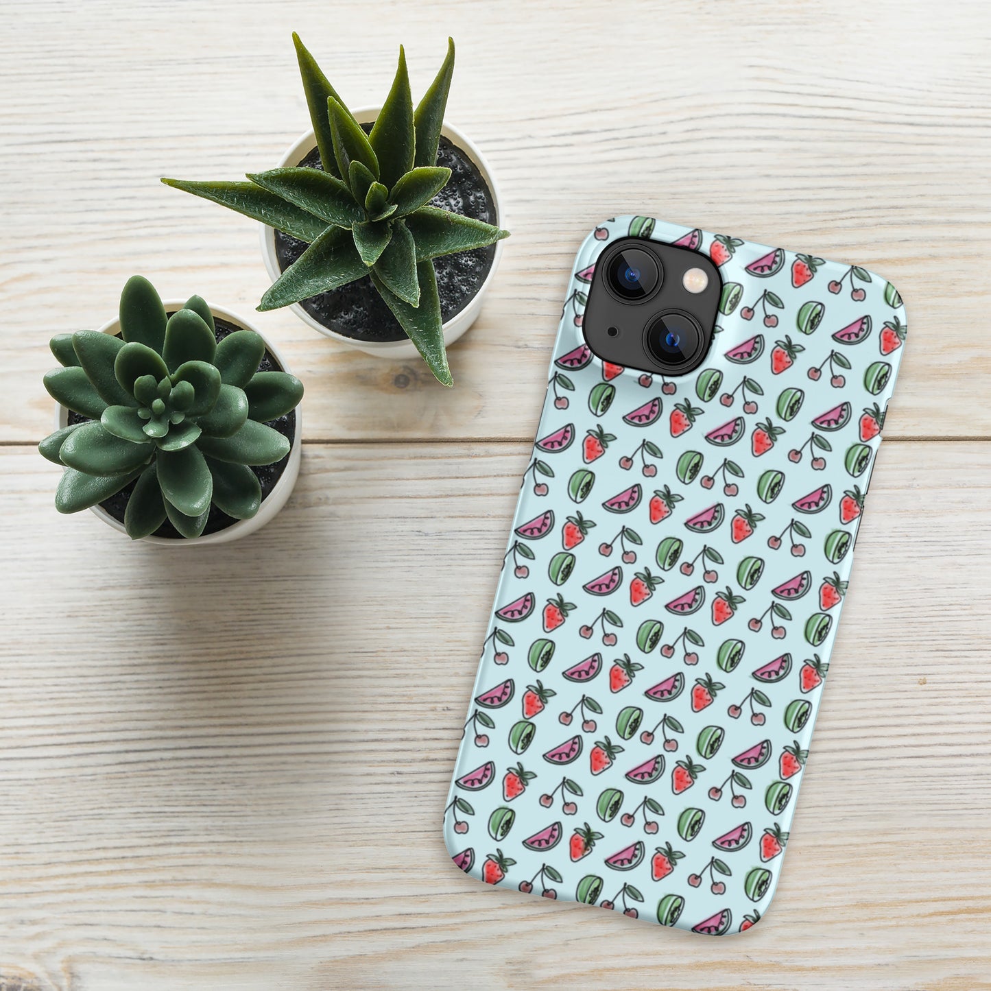 Blue HS Fruitman phone case for iPhone