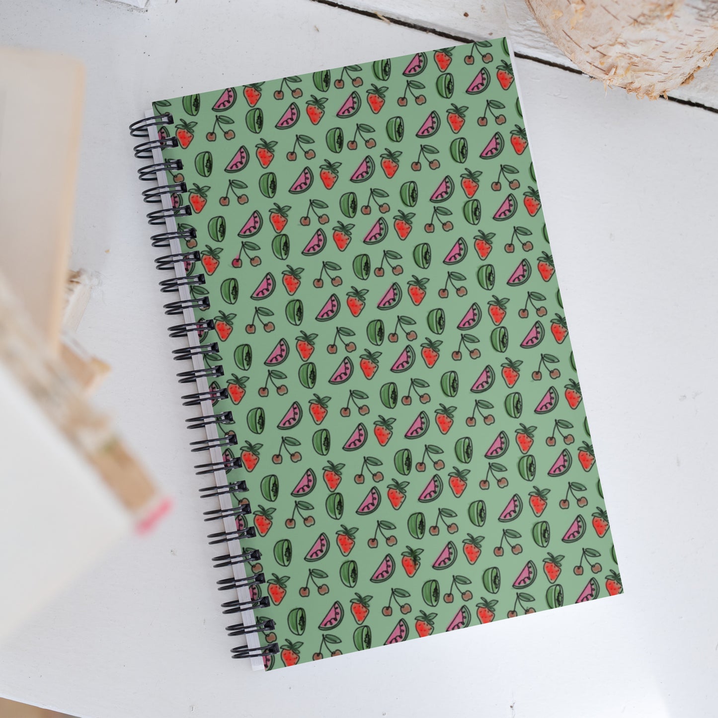 Green HS Fruitman Spiral Notebook