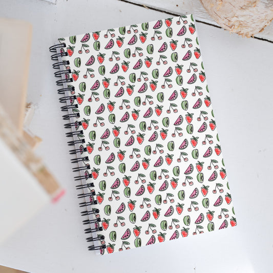 White HS Fruitman Spiral notebook